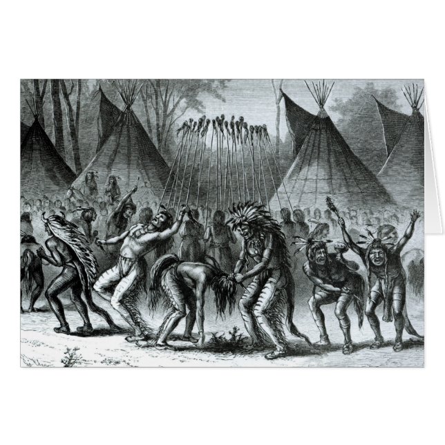 Danza del cuero cabelludo de 'bosquejos del indio (Anverso (Horizontal))
