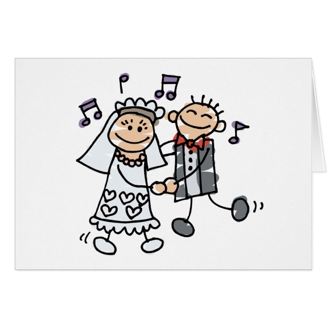 Danza del dibujo animado de la boda (Anverso (Horizontal))