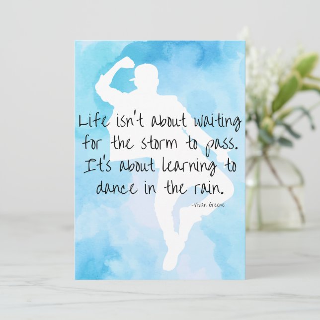 Danza en el graduado de la tarjeta de lluvia Vivia (Anverso de pie)