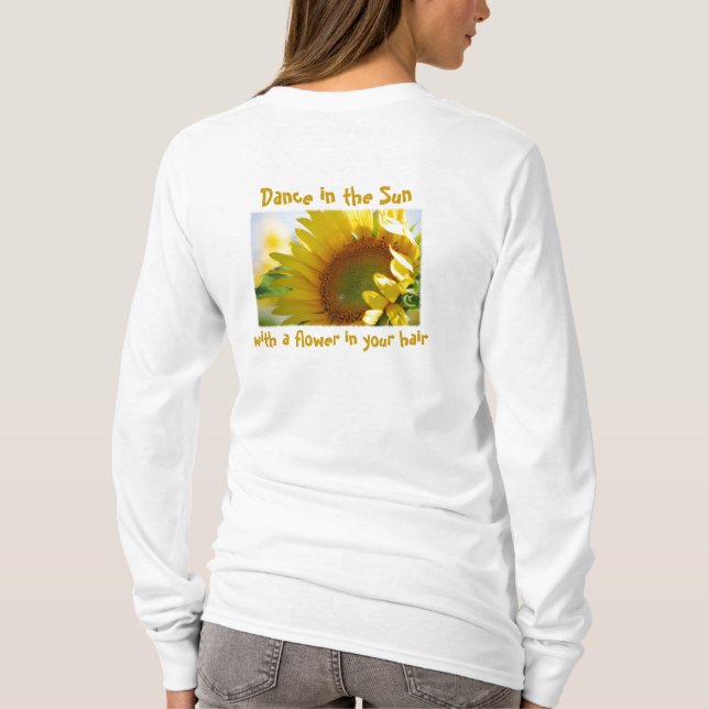 Danza en la camiseta del girasol de Sun (Reverso)