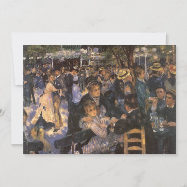 Danza en Le Moulin de la Galette por Pierre Renoir (Anverso)