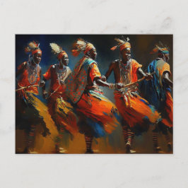 Danza guerrera Maasai África Tarjeta postal