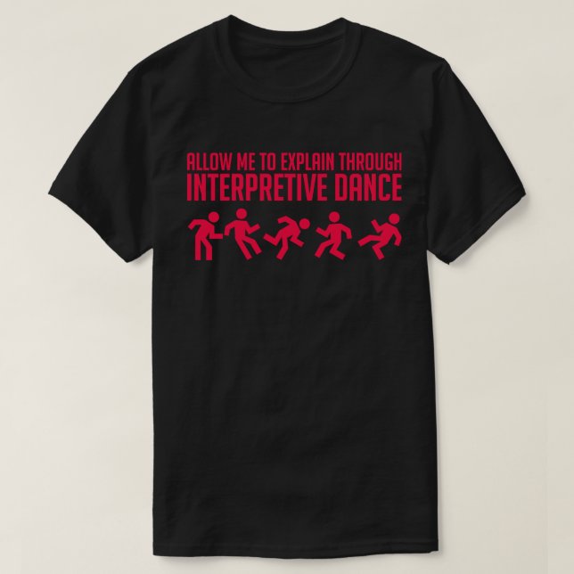 Danza interpretativa - camiseta vibrante oscura (Diseño del anverso)