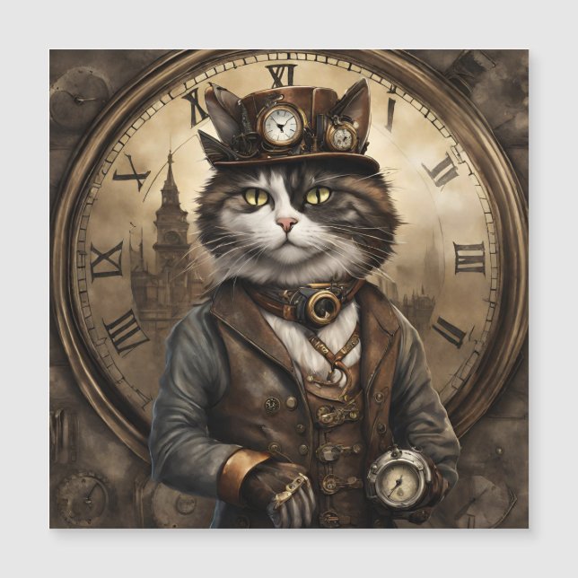 Dapper Steampunk Calico Cat (Anverso)