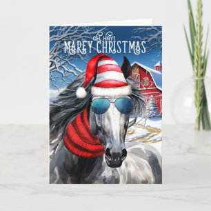 Dapple Gray Horse Funny MARE Navidad