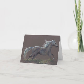 "Dapples" una tarjeta de saludo de caballo
