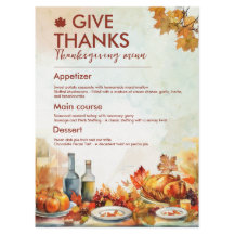 dar las gracias menú de acción de gracias hojas ot