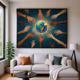 Dar Paz A Un Poster Brillante