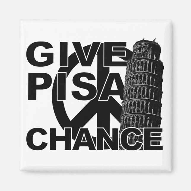 Dar un imán de Pisa Chance (Frente)