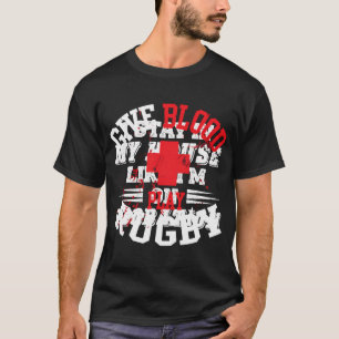Dar un juego de sangre Jugador de rugby Jersey