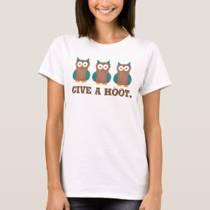 Dar una camiseta de Owl Bird Eyes Owls, Personaliz