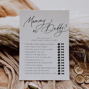 DARCY Adivina Quién es la tarjeta de juego de Baby