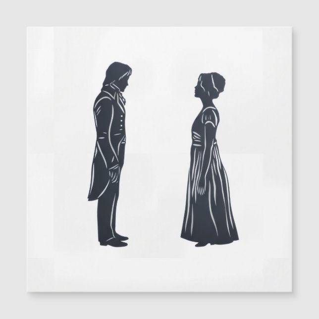 Darcy and Elizabeth Silhouette (Anverso)