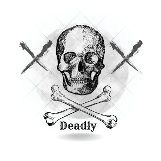 Dardo de Tablero de Cráneo Gótico y Cuchillos Cruz