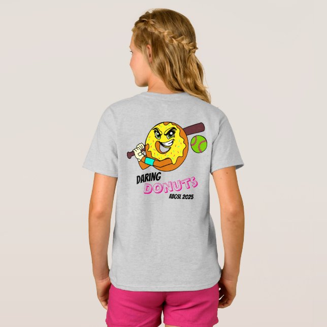 Daring Donuts - Camiseta para Chicas (Reverso completo)