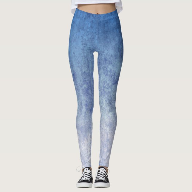 Dark Blue And Light Blue Mixed Color Leggings (Anverso)