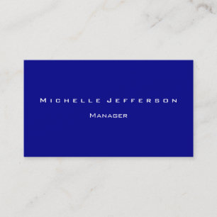 Dark Blue Modern Atractive Manager Tarjeta de Nego