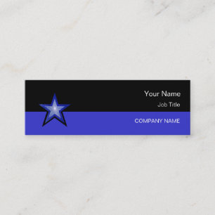 Dark Blue Star tarjeta de negocios azul skinny