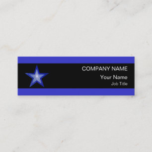 Dark Blue Star tarjeta de negocios banda negra ski
