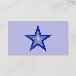 Dark Blue Star tarjeta de visita azul pálido