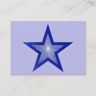 Dark Blue Star tarjeta de visita gordo azul pálido