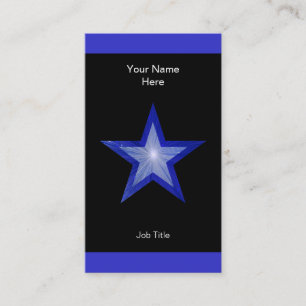 Dark Blue Star tarjeta de visita vertical banda ne