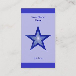 Dark Blue Star tarjeta de visita vertical franja a