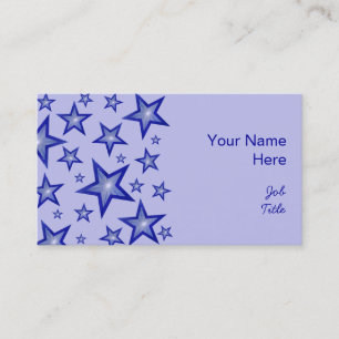 Dark Blue Stars tarjeta de visita azul