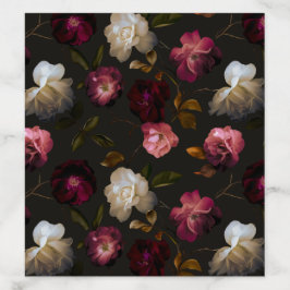 Dark Burgundy Floral Moody Black Elegant Romantic