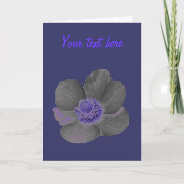 Dark Dreams Anemone Personalizado Tarjeta de felic (Anverso)