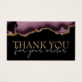 Dark Mauve agate tarjeta de descuento de agradecim