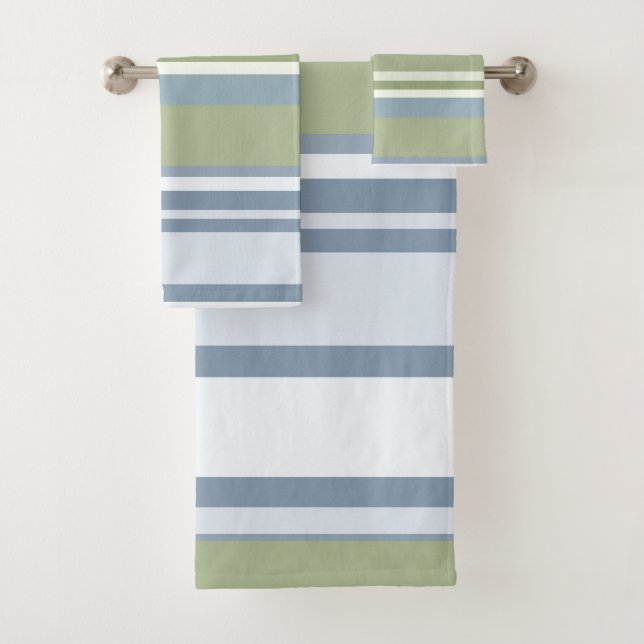 Dark Pastel Blue and Spring Rain Stripes (In situ)