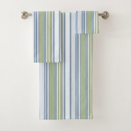 Dark Pastel Blue and Spring Rain Stripes