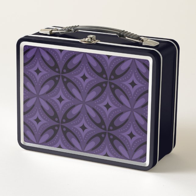 Dark Purple Colored Retro Pattern (Anverso)