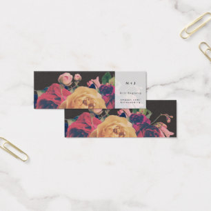 Dark Rosa Botanical Fete Registry Insert Card
