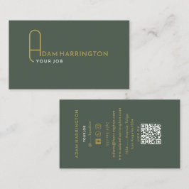 Dark Sage | Elegante tarjeta de presentación de có