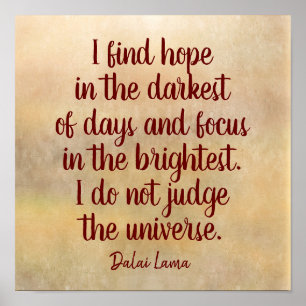 Darkest of Days — Cita del Dalai Lama - impresión