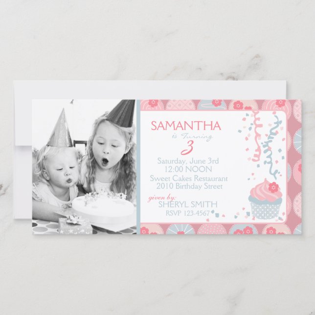 Darling Chica Invitación Tarjeta fotográfica (Anverso)