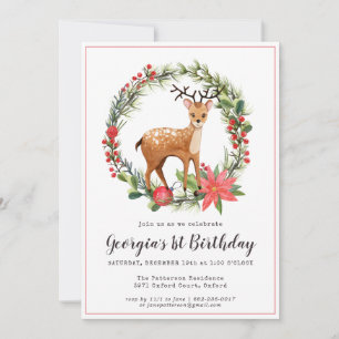 Darling Reindeer   Invitación a la fiesta de cumpl