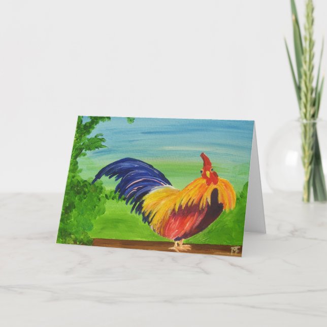 Darling - Rooster - Tarjeta de saludo (Anverso)