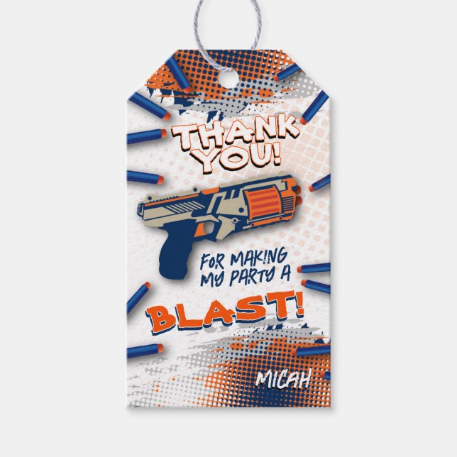 Dart Gun Gracias Etiqueta (Anverso)