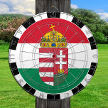 Dartboard de Hungría y dardos de bandera / tablero<br><div class="desc">Cartel: Hungría y Escudo de Armas,  dardos de la bandera húngara,  juegos de diversión familiares - amor a mi país,  juegos de verano,  vacaciones,  día del padre,  fiesta de cumpleaños,  estudiantes universitarios / hinchas deportivos</div>