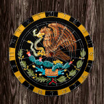 Dartboard y dardos de bandera de México / tablero<br><div class="desc">Cartel: México y Escudo de Armas,  dardos de la bandera mexicana,  juegos familiares de diversión - amor a mi país,  juegos de verano,  vacaciones,  día del padre,  fiesta de cumpleaños,  estudiantes universitarios / hinchas deportivos</div>