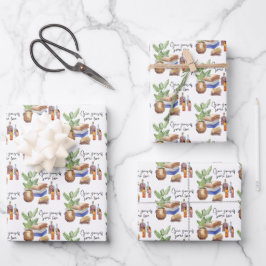 Darte algo de amor envolviendo hojas de papel