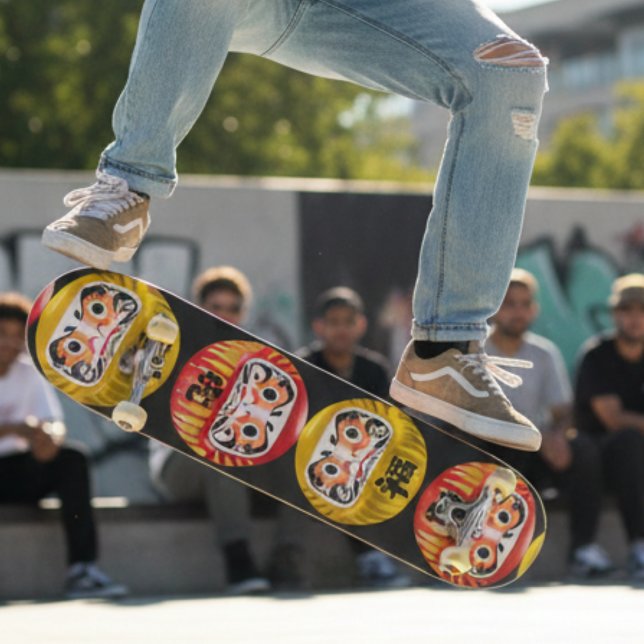 Daruma Skateboard – Japanese Ukiyo-e Inspired Art (Subido por el creador)