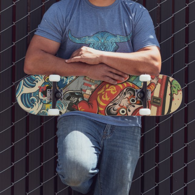 Daruma Skateboard – Japanese Ukiyo-e Street Art (Exterior 3)