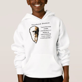 Darwin en sudadera con capucha de la ignorancia