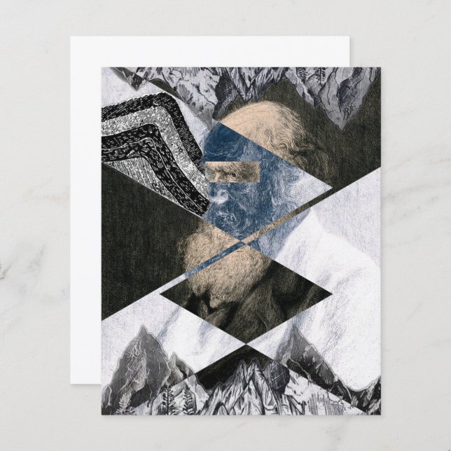 Darwin Era Una Hoja De Papel Plano De Impresión Ge (Anverso / Reverso)