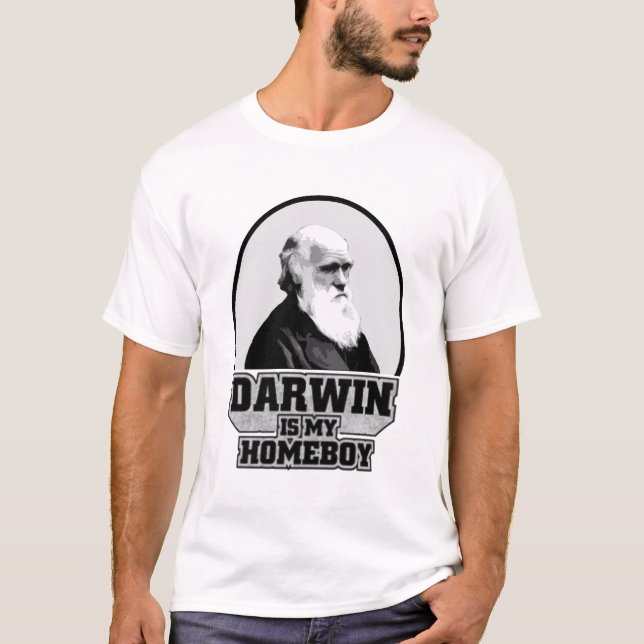 Darwin es mi camisa   del ateo del Homeboy (Anverso)