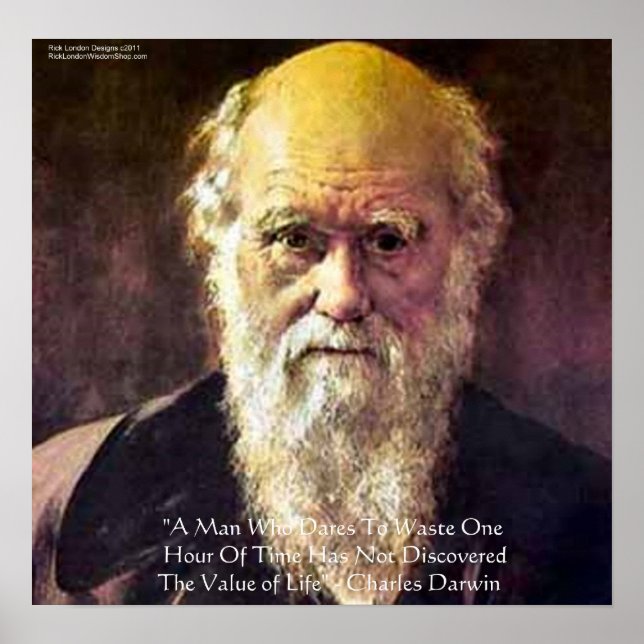 Darwin "Valor De La Vida" Wisdom Cita A Posters (Frente)